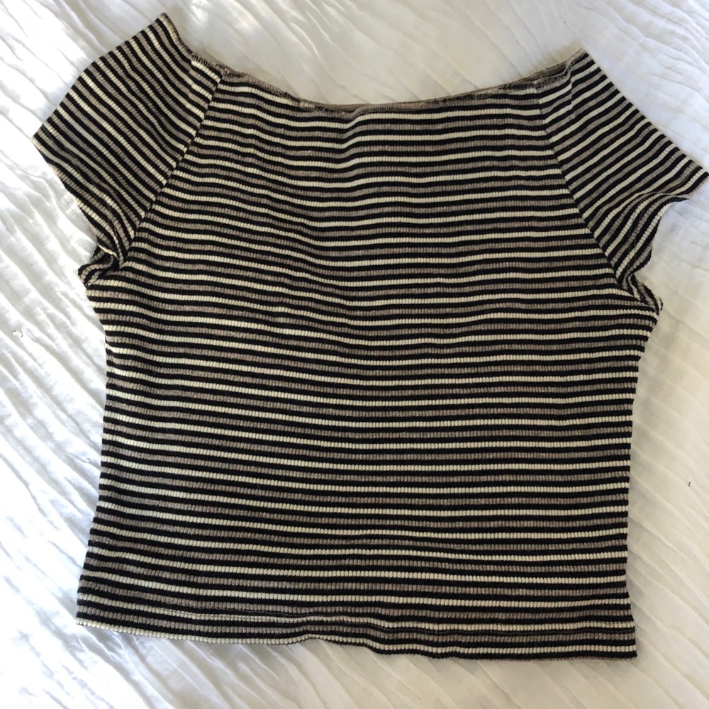Brandy Melville striped off the shoulder top